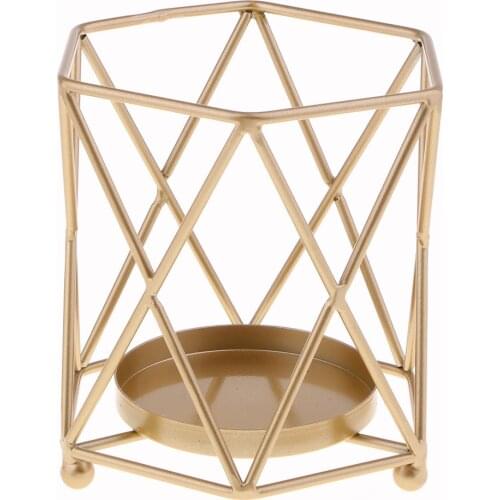 3D Nordic Style Geometric Candle Holders Tabletop Candle Holder Metal Tea Light Home Decor Candlestick Party Wedding Decors