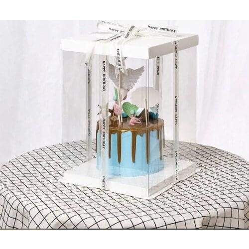 Transparent PVC packaging box wholesale Gift Box for Cake Box color package gift box Child Birthday Packaging Toy surprise box