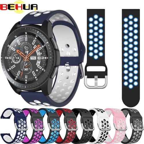 22mm silicone Wristband For Huawei Watch GT GT 2 2e Strap Replace for Gear S3 Frontier Classic watches band breathable Bracelet