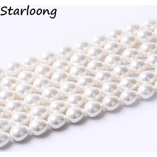 1pack/lot 13*15mm Fashion jewelry water drop Shell Loose Spacer Beads DIY for Jewelry Making Craft bracelet necklace