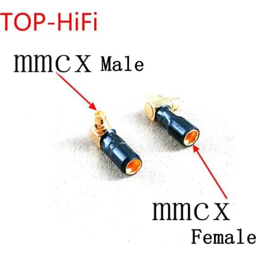 TOP-HiFi Pair Headphone Plug for F7200 F4100 ER4XR SR MMCX Male to MMCX Female Converter Adapter