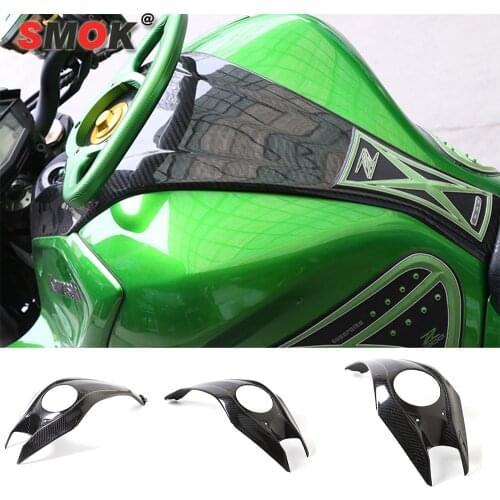 SMOK For Kawasaki Z1000 Z 1000 2013 2014 2015 2016 Motorcycle Accessories Carbon Fiber Upper Top Fuel Tank Guard Cover