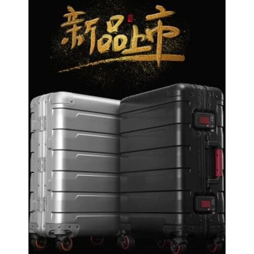 Travel tale 100% high quality aluminum-magnesium Luxury business Boarding 20/24 size Luggage Spinner brand Travel Suitcase