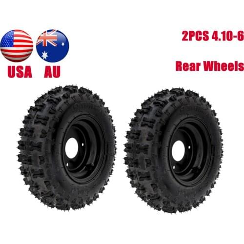 4.10-6 Front & Rear TIRES RIM WHEELS For Lawn Mower Snowblower Scooter Go Kart ATV Quad Dirt Bike