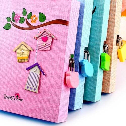 Primary School Student Code Book With Lock Diary Book Reward Gift Prize Boxed Girl Heart Cute Small Fresh Notebook