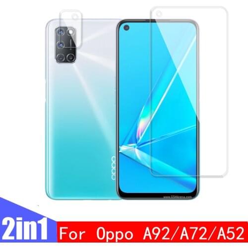 On For Oppo A92 Screen Protector For Oppo A92 A72 A52 Camera protective film For Oppo A92 Glass oppoa92 6.5 inch Tempered glass