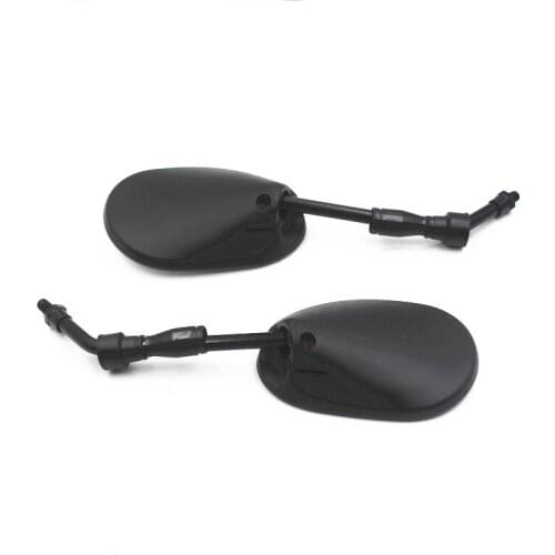 Custom Universal Motorcycle Black 8mm Rearview Side Mirrors For Harley Honda Kawasaki Suzuki Yamaha Cafe Racer Old School