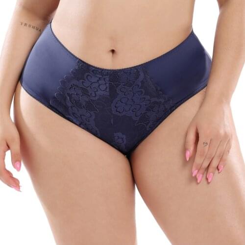 Womens Panties Plus Size 4XL Sexy Underwear Elastic Lace Underpants High Waist Briefs Sexy Lingerie Comfortable Seamless Thongs