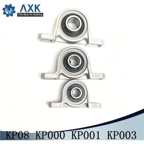 2pcs KP08 KP000 KP001 KP003 Zinc Alloy Diameter 8mm 10mm 12mm Bore Ball Bearing Pillow Block Mounted Support