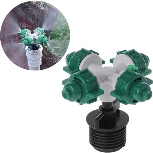 4 Atomized Nozzles Seedling Water Sprayer External Thread Connector Irrigation Dropper Gardening Tools Equipment Atomizer Set