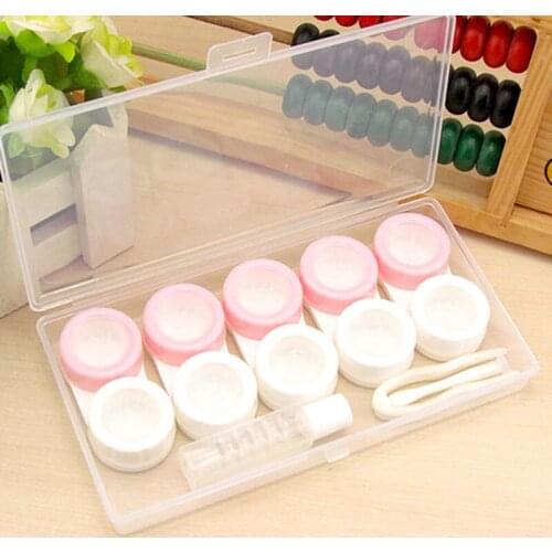 6 Pairs Contact Lens Case Eye Contact Lens Box Women Travel Contact Lenses Case Leakproof Container Lenses Box For Display Box