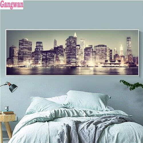 5d Diy Diamond Painting Urban Buildings city night scene Cross Stitch diamonds embroidery Full Square Round rhinestone pictures