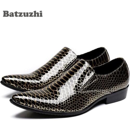 Batzuzhi Formal Mens Dress Shoes Leather Luxury Business/Wedding Male Shoes Office Suit Shoes Oxfords Size EU38-46