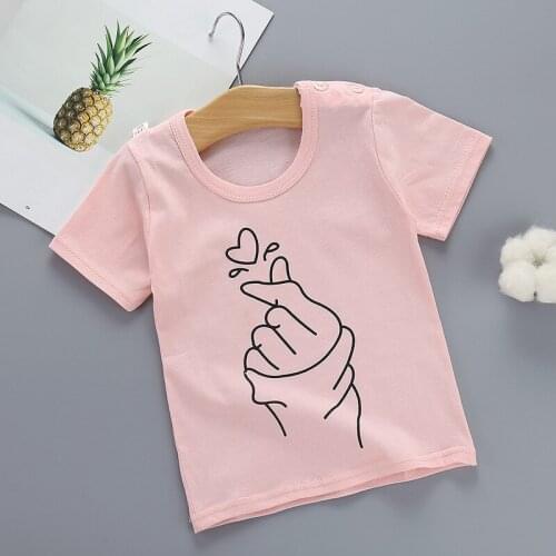 Kids Girl Summer T Shirt Print Short Sleeve Cotton T-shirt For Girls T-shirts O-Neck Tee T Shirts and Blouses Girls Clothes