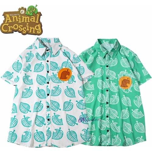 Animal Crossing New Horizons Leaf Tom Nook Cosplay Shirt Men Women Anime Gaming T-shirt Short Sleeve Costume T Shirt Adult Kids