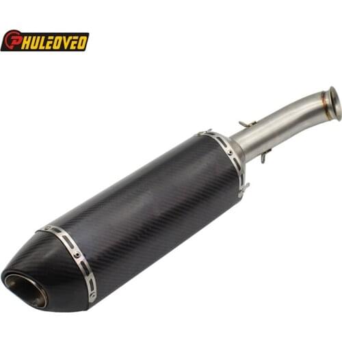 ID:59mm Motorcycle Exhaust Muffler Mid Link Pipe for KTM DUKE 250 DUKE 390 DUKE RC 390 2017 2018 Motorbike Muffler ExhaustSystem
