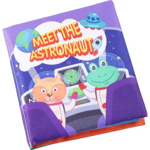 0~3 Year Infant Soft English Fabric Book Meet The Astronaut Rustle Sound Reading Book Baby Early Learning Educational Supplies