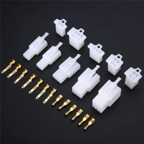 10set 2 3 4 6 9Pin Automotive Electrical Wire Connector Terminals 2.8mm Plug Motorcycle Ebike Car Male Female Cable Terminal Kit