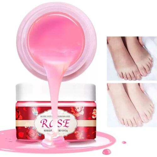 1PCS Foot Mask Exfoliating Calluses Crusty Whitening Smoothing Brighten Repair Even Skin Tone Rose Extract Body Skin Care 100g