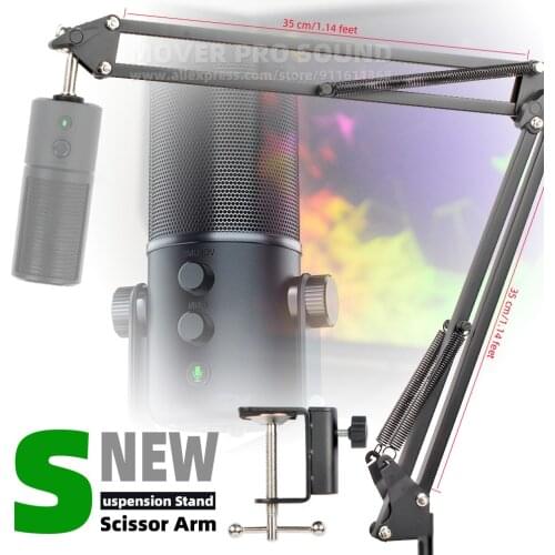 Tabletop Suspension Scissor Boom Arm Mic Cantilever Bracket For Razer Seiren X Elite Microphone Stand Rack Desk Top Mount Holder