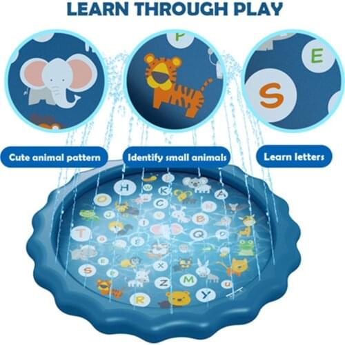 New Water Games Mat 170cm Lawn Spray Water Cushion Beach Pad Sprinkler for Outdoor Summer Drop Shipping