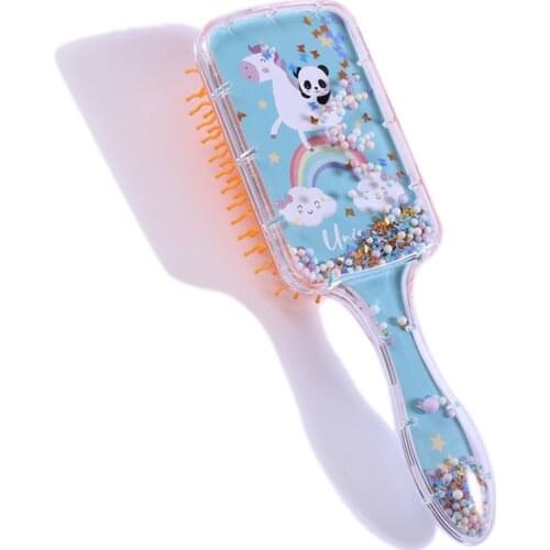 Durable Kids Comb Anti-Static Massage Hair Combs Plastic Cartoon Animal Flowing Balls Stars For Girls Baby Hair Accessories