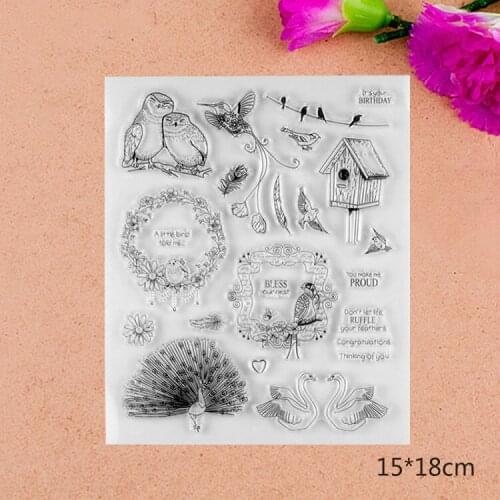 Cute Animals Transparent Clear Silicone Stamps for DIY Scrapbooking/Card Making/Kids Christmas Fun Decoration Supplies