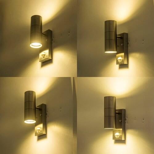 Sensor wall lights induction Movement porch light human body sensing function energy-saving outdoor wall lamp stainless steel