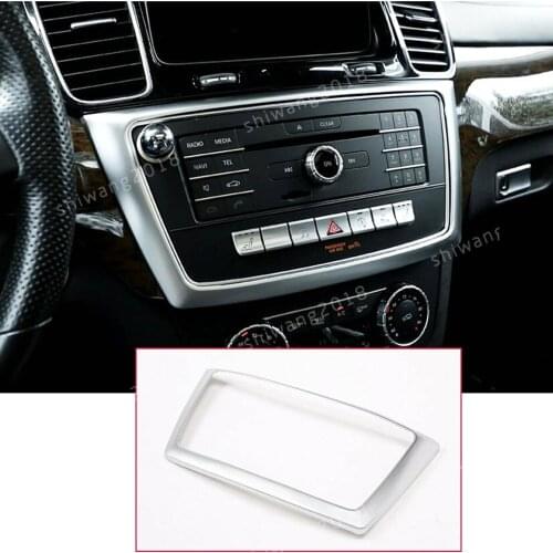 Silver ABS Central Control Panel Cover For Mercedes Benz GL GLE GLS ML 2013-2019