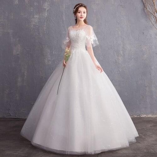 Wedding Dresses New Bridal Dream Lace Up Wedding Dress Bridage Ball Gowns Dresses Vestido De Novia