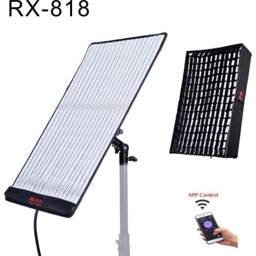 FalconEyes 100W RGB LED Video Fotografia Light Support APP Remote Control Portable 21 Scene Mode Continuous Lighting Lamp RX-818