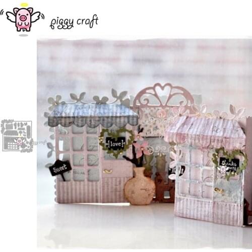 Piggy Craft metal cutting dies cut die mold Fence window house garden Scrapbook paper craft knife mould blade punch stencils die