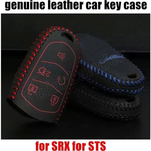 Only RedHand Sewing Leather Car Key Case car key cover New Arrival fit for NEW CADALLIAC L ATSL SRX STS