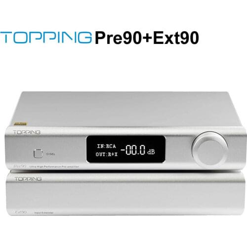 TOPPING Pre90 Preamplifier & Ext90 input extender NFCA Modules Fully balanced amplifier structure Hi-Res Audio