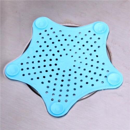 Creative Five-point Star Kitchen Drains Sink Strainers Filter Sink Prevents Clogging Floor Drain Screen Sea Star Silicone