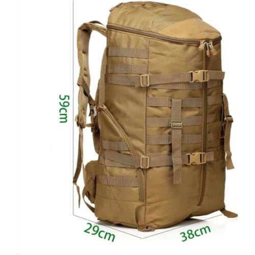 Outdoor Military Tactical Mountaineering Bag Trekking Climbing Rucksuck Sport Camping Big Backpack Special Forces Travel Pouch