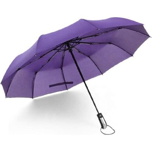 10K Wind Resistant Folding Automatic Umbrella Rain Women Big Windproof Umbrellas Rain for Men Black Coating Parasol