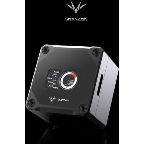 Granzon GFM PWM DDC Water Pump,For Computer Water Cooling,Digital Display Wireless Speed Control,Flow 700L/H Lift 6 Meter