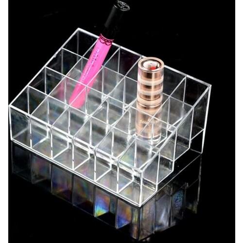 High Quality 24 grid Makeup Lipsticks Cosmetic Storage Display Stand Rack Holder Organizer