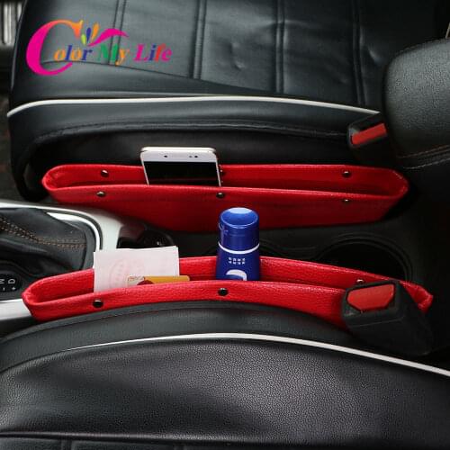 Color My Life 1Pc Car Leak Proof Seat Storage Box Crevice Bag For Chevrolet Cruze For Nissan X-trail Qashqai For Kia Sportage