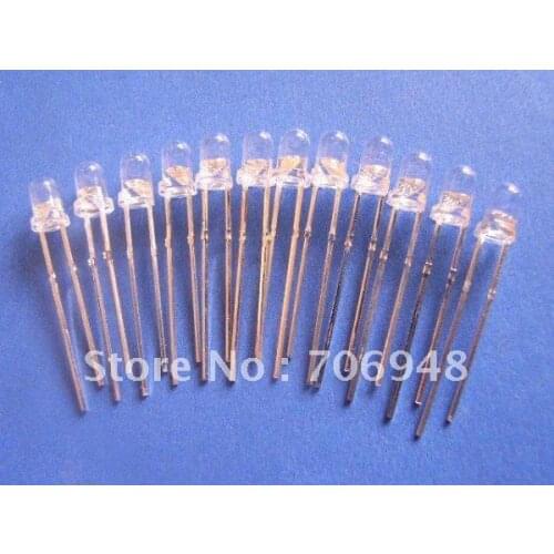 100pcs/lot rohs 850nm infrared led diode lamp light bulb promotion detector clear high power