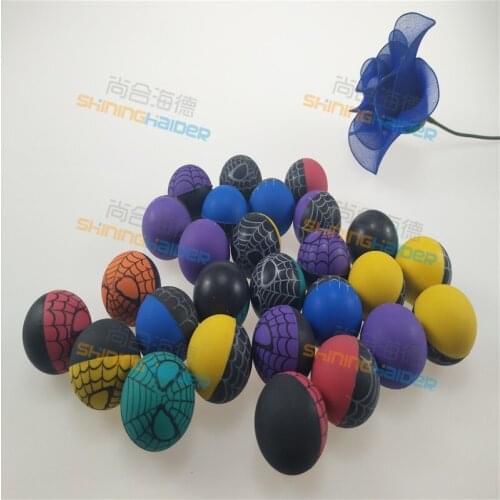 20PCS diameter 30mm high bounce spider toy ball spider pattern bounce ball