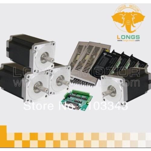 US Ship 4axis Nema23 stepper motor 2.8NM 4.2A 23HS9442 & drvier DM542A CNC controller kit Laser Mill Engraving Longs Motor
