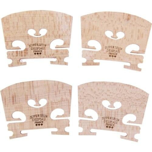4pcs Maple Wood Violin Bridges for 4/4-3/4 Violin Musical Instrument Violin Parts Violin Strings Bridge Part Tools