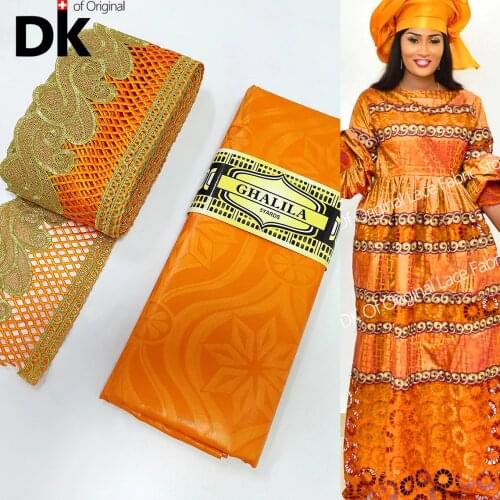 5+5 Yards 2021 Latest African Lace High Quality Lace Ribbons For Sewing DIY With Bazin Riche Gextczer Embroidered Material