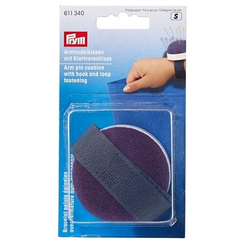 611340 Germany PRYM Arm pin cushion with adhesive strap, blue