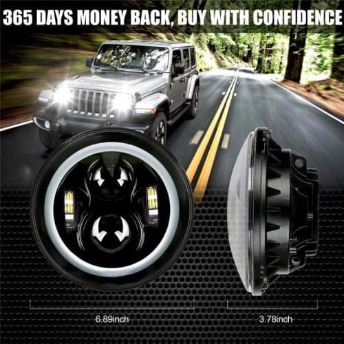 7" Inch Round Car Light LED Headlight 150W H4 Plug H4 To H13 Fit For 2012-2016 Harley Davidson FLD Motorcycle Turn Signal Lights