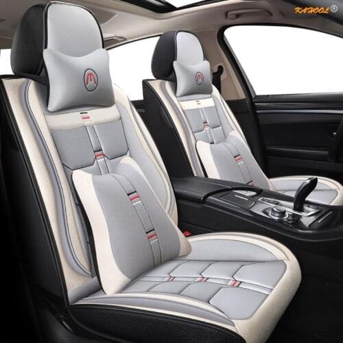 KAHOOL flax car seat covers For mitsubishi pajero sport lancer asx 2011 outlander l200 colt car protector seat cover cars