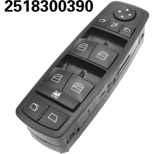 Black Electric Window Master Switch For Benz ML350 W251 X164 GL450 R300 R320 R350 R500 R550 A2518300390 2518300390