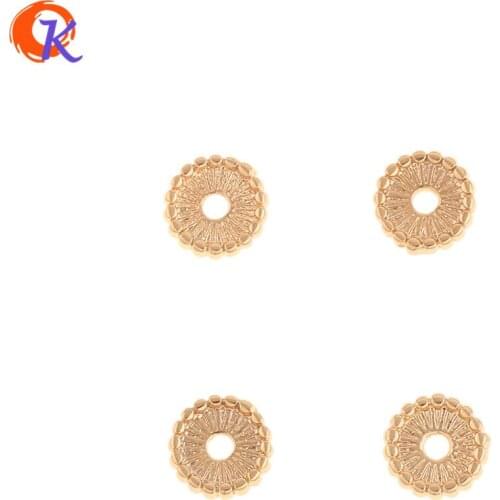 Cordial Design 100Pcs 8*8MM Jewelry Accessories/DIY Earrings Making/Flower Shape/Genuine Gold Plating/Hand Made/Earring Findings